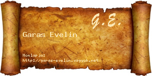 Garas Evelin névjegykártya